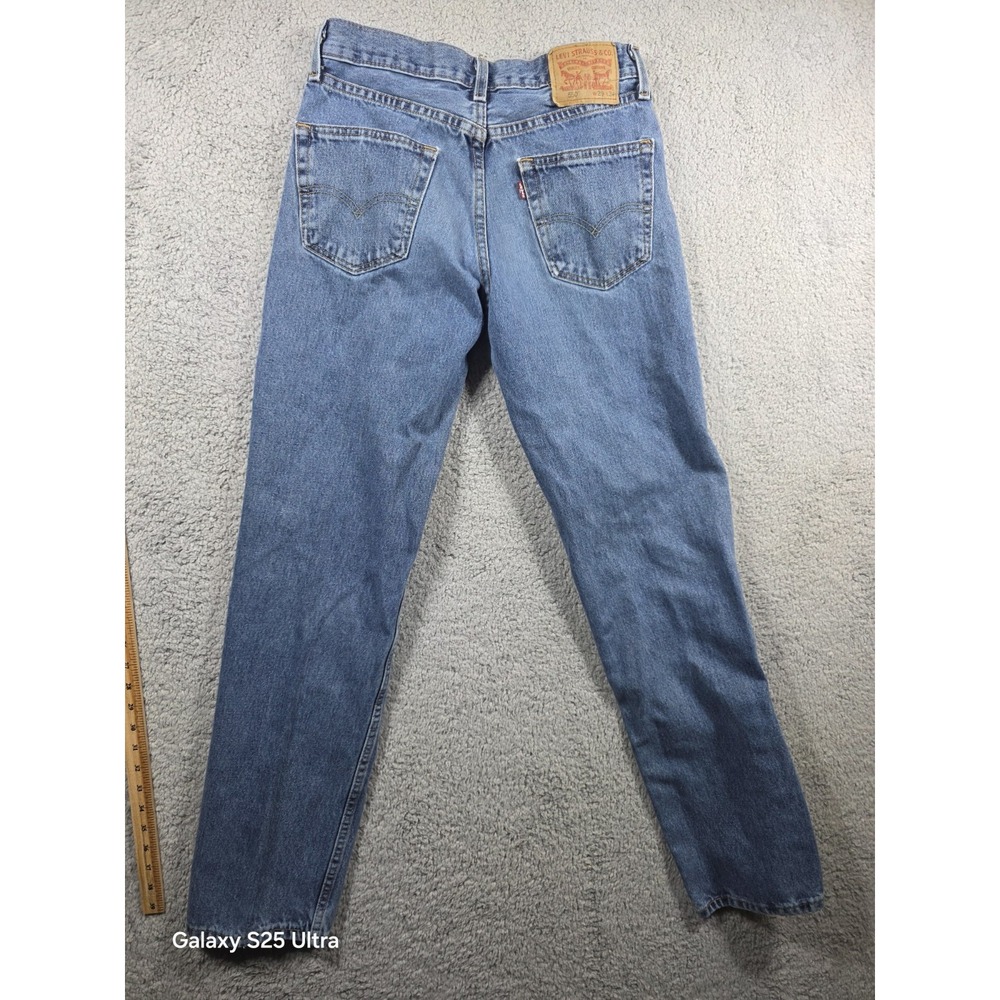 MENS LEVIS 550 Premium JEANS‎ SZ 29x34 DENIM Straight Leg - Picture 4 of 9